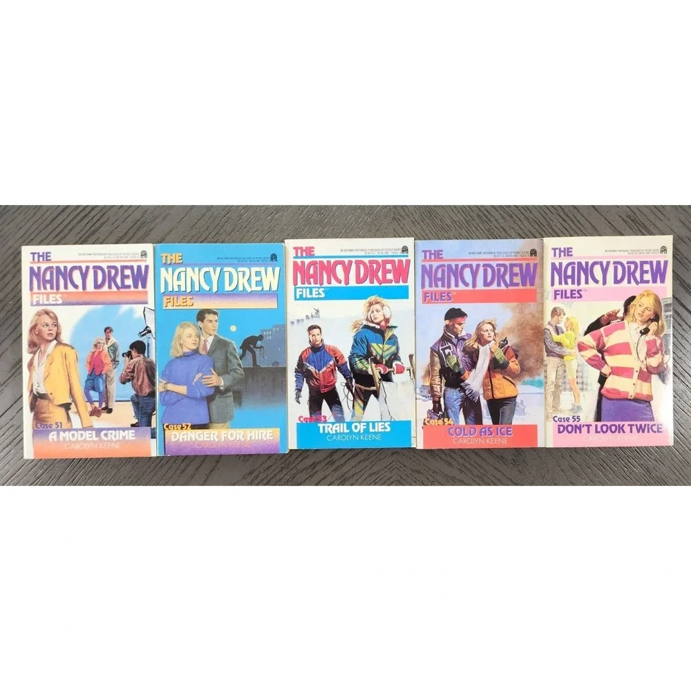 Nancy Drew Files Books 51–55 Paperback Lot Mystery Series
